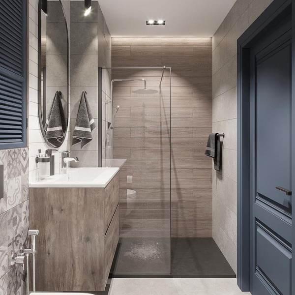 Плитка в маленькую ванную: советы по выбору, варианты дизайна и 107 фото