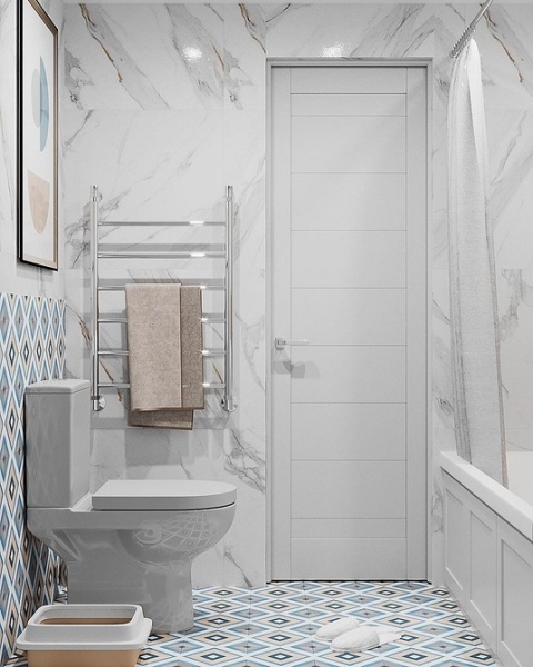 Плитка в маленькую ванную: советы по выбору, варианты дизайна и 107 фото