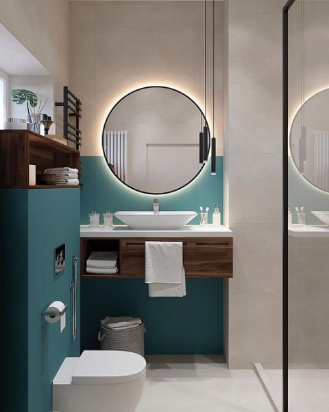 Плитка в маленькую ванную: советы по выбору, варианты дизайна и 107 фото