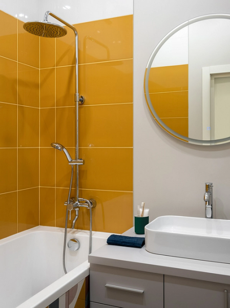 Плитка в маленькую ванную: советы по выбору, варианты дизайна и 107 фото