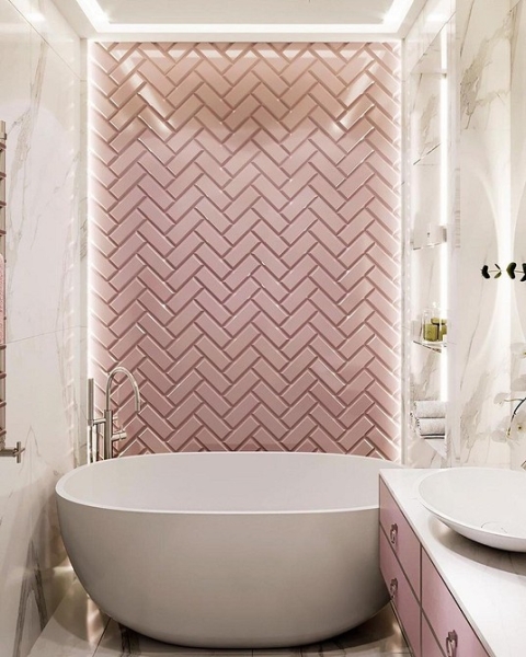 Плитка в маленькую ванную: советы по выбору, варианты дизайна и 107 фото