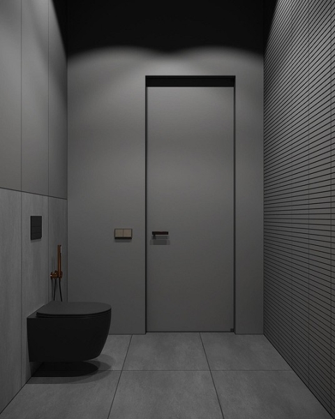 
                                Серая ванная: советы по обустройству, цветовые схемы и 97 стильных фото                            