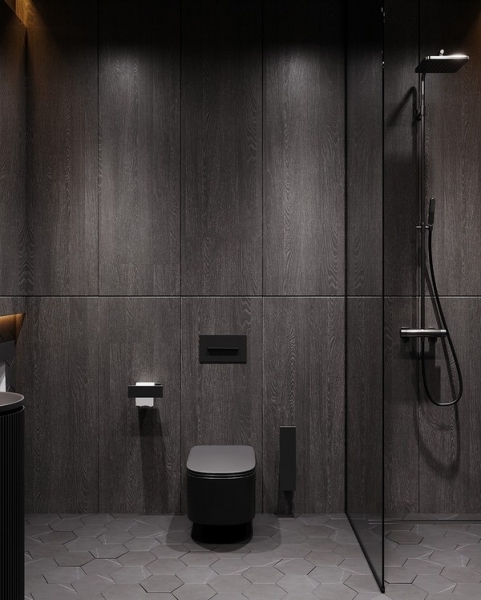 
                                Серая ванная: советы по обустройству, цветовые схемы и 97 стильных фото                            