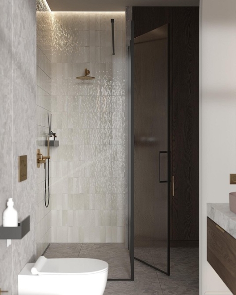 
                                Серая ванная: советы по обустройству, цветовые схемы и 97 стильных фото                            