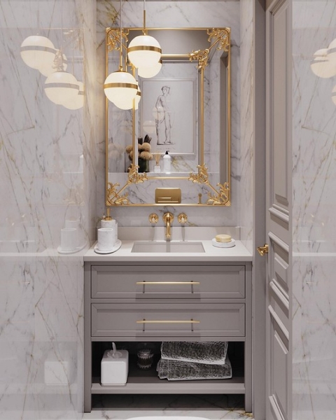 
                                Серая ванная: советы по обустройству, цветовые схемы и 97 стильных фото                            