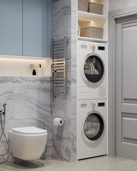 
                                Серая ванная: советы по обустройству, цветовые схемы и 97 стильных фото                            