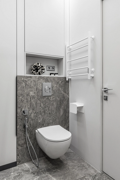 
                                Серая ванная: советы по обустройству, цветовые схемы и 97 стильных фото                            