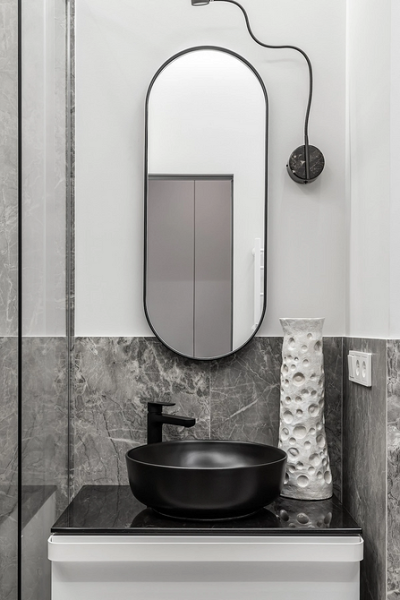 
                                Серая ванная: советы по обустройству, цветовые схемы и 97 стильных фото                            