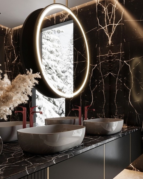 
                                Серая ванная: советы по обустройству, цветовые схемы и 97 стильных фото                            