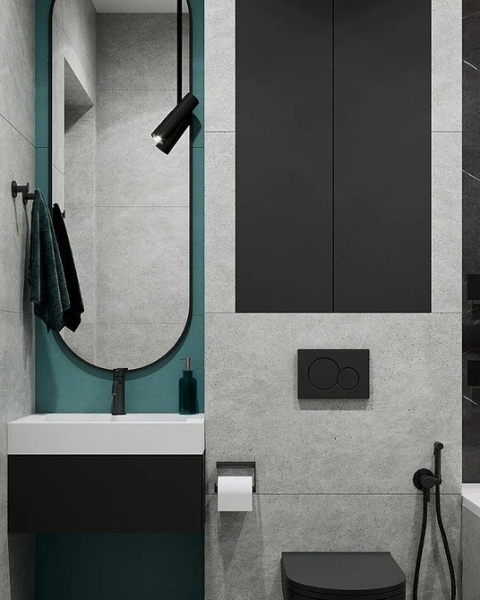 
                                Серая ванная: советы по обустройству, цветовые схемы и 97 стильных фото                            