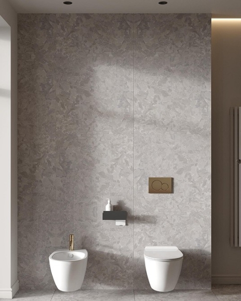 
                                Серая ванная: советы по обустройству, цветовые схемы и 97 стильных фото                            