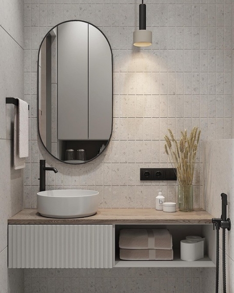 
                                Серая ванная: советы по обустройству, цветовые схемы и 97 стильных фото                            