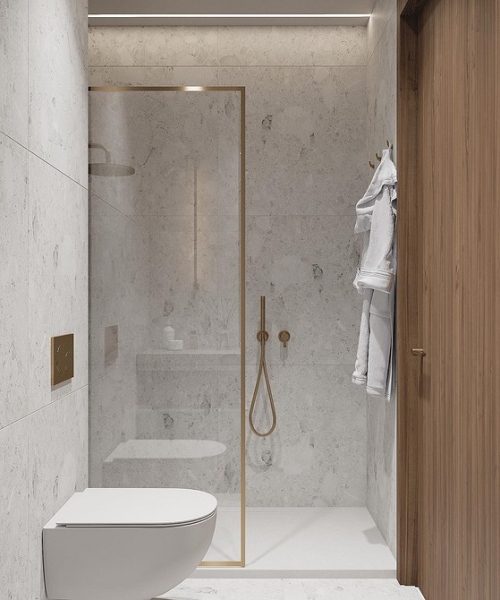 
                                Серая ванная: советы по обустройству, цветовые схемы и 97 стильных фото                            