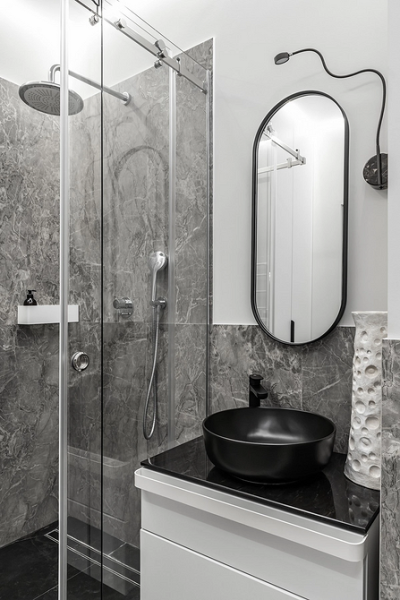 
                                Серая ванная: советы по обустройству, цветовые схемы и 97 стильных фото                            