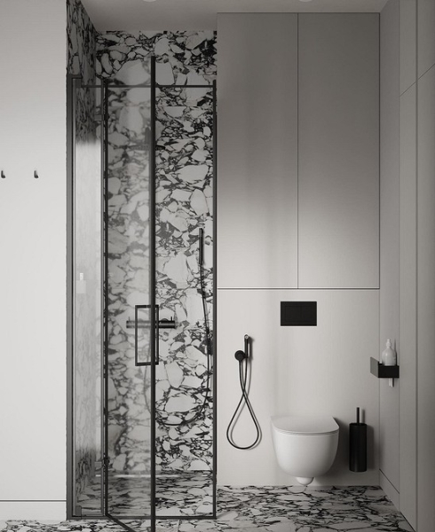 
                                Серая ванная: советы по обустройству, цветовые схемы и 97 стильных фото                            