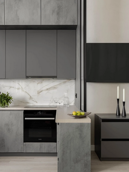 
                                Высота кухонного гарнитура: стандарты, схемы и правила подбора по росту                            