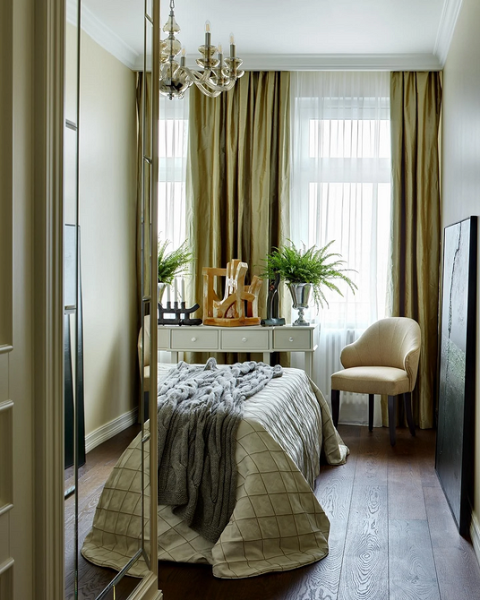 Зеленые шторы в интерьере: советы по выбору и идеи для разных комнат (67 фото)