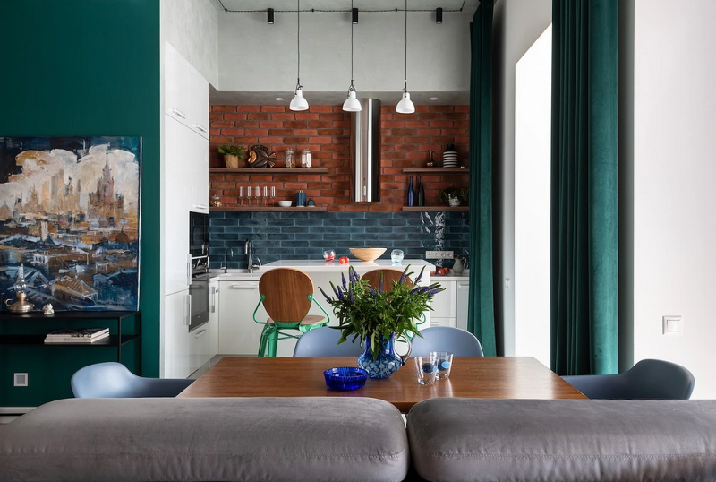 Зеленые шторы в интерьере: советы по выбору и идеи для разных комнат (67 фото)