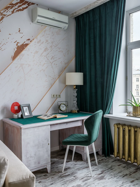 Зеленые шторы в интерьере: советы по выбору и идеи для разных комнат (67 фото)