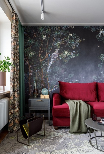 Зеленые шторы в интерьере: советы по выбору и идеи для разных комнат (67 фото)