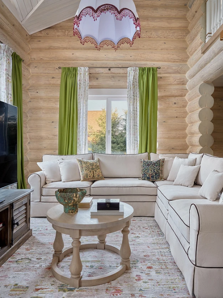 Зеленые шторы в интерьере: советы по выбору и идеи для разных комнат (67 фото)