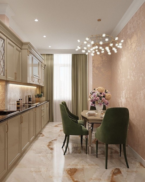 Зеленые шторы в интерьере: советы по выбору и идеи для разных комнат (67 фото)