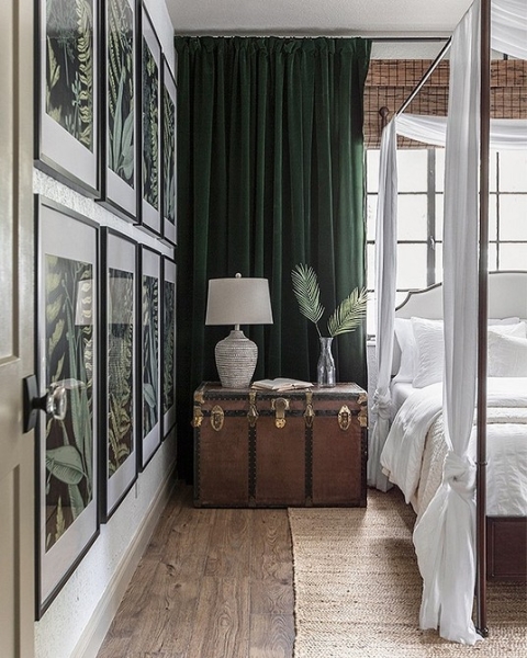 Зеленые шторы в интерьере: советы по выбору и идеи для разных комнат (67 фото)