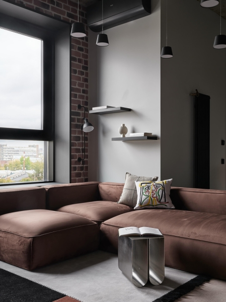 Квартира 80 м² в стиле лофт