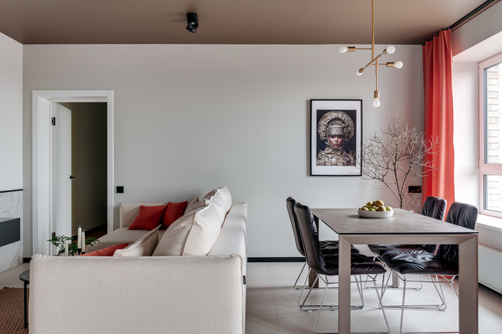Современная квартира 70 м² с этническим декором