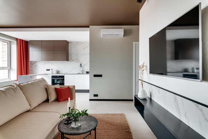 Современная квартира 70 м² с этническим декором